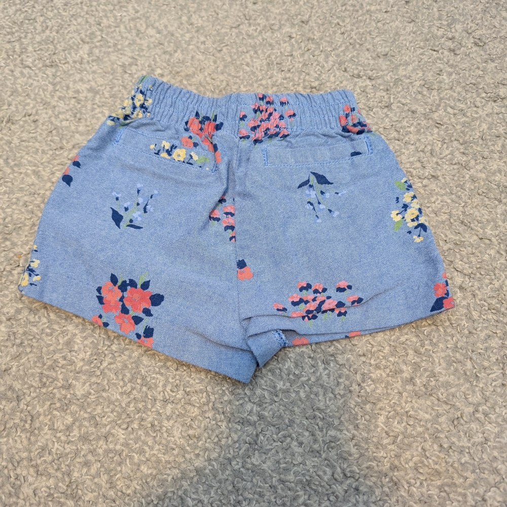 3 For $18 Janie and Jack Blue Floral High Waist Shorts - Picture 4 of 5